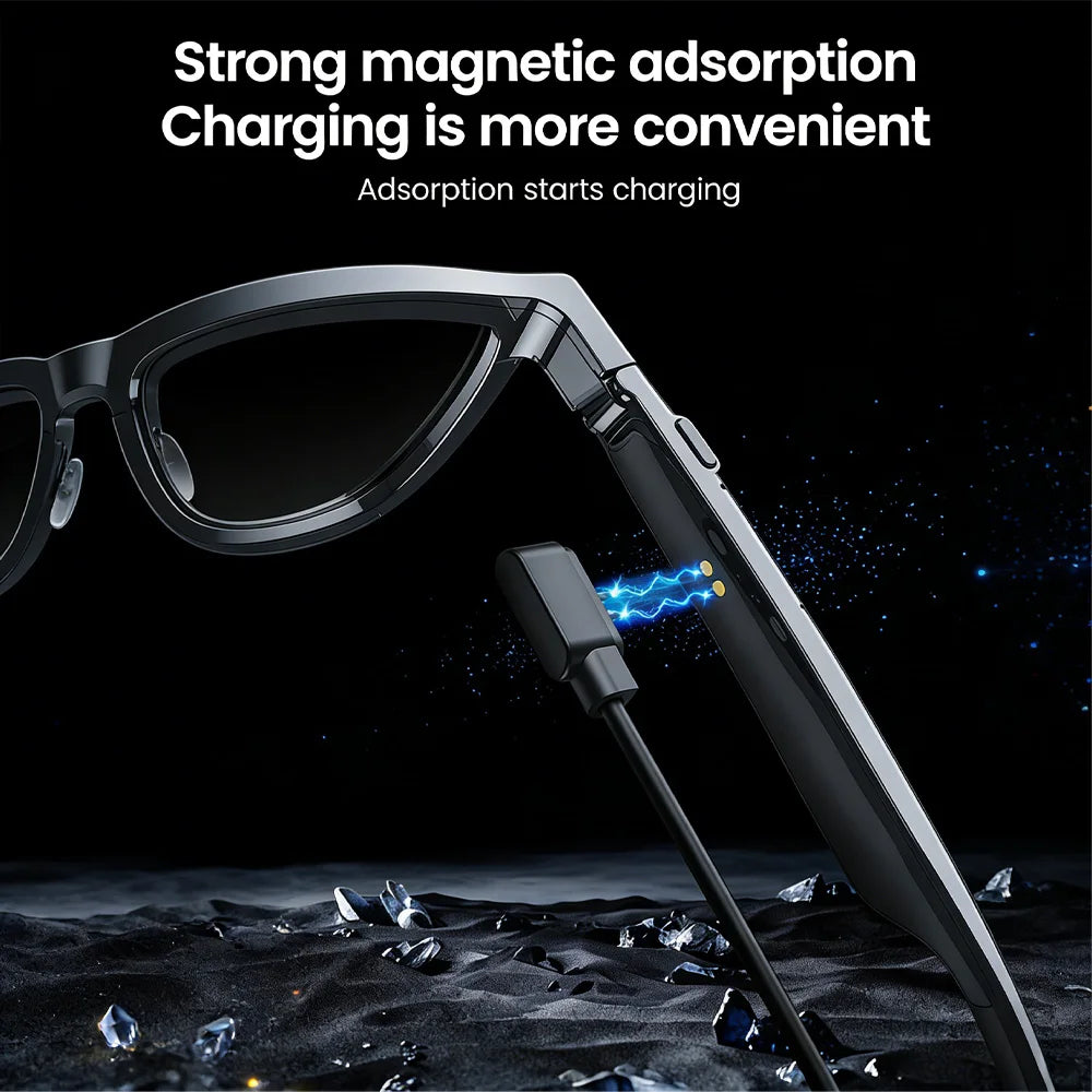 Smart Audio Glasses 2026 Touch Color Changing Lens Dual Microphone Noise Reduction Super Clear Sound Bluetooth Sunglasses Wirele