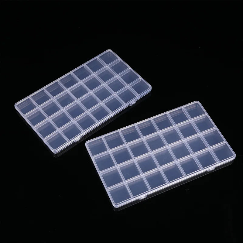 28-Compartment Plastic Organizer Box for Small Items Jewelry Beads Hardware Accessories Separation Tray Storage Container