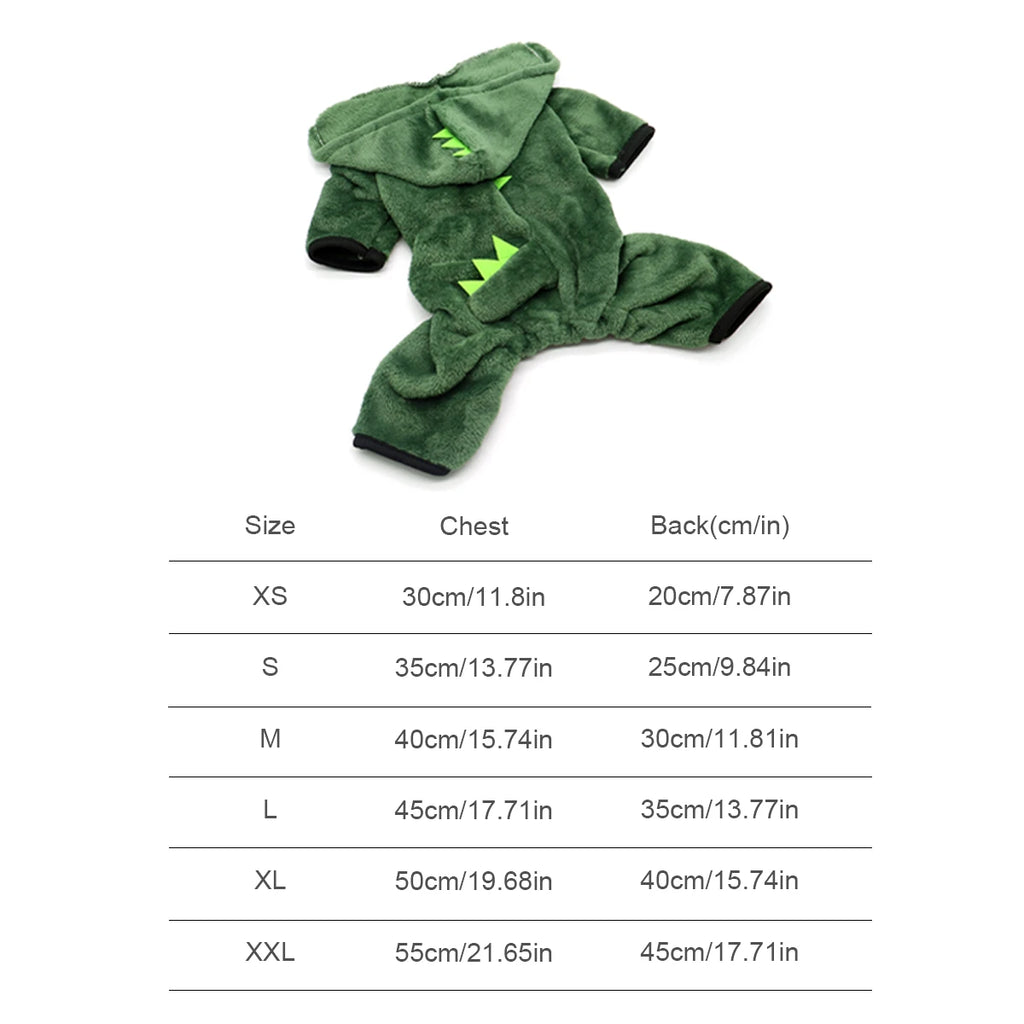 Pet Cat Dog Halloween Dog Clothes for Small Dogs Funny Dinosaur Cosplay Costume Winter Warm Cat Coat Fleece Hoodies Sweater