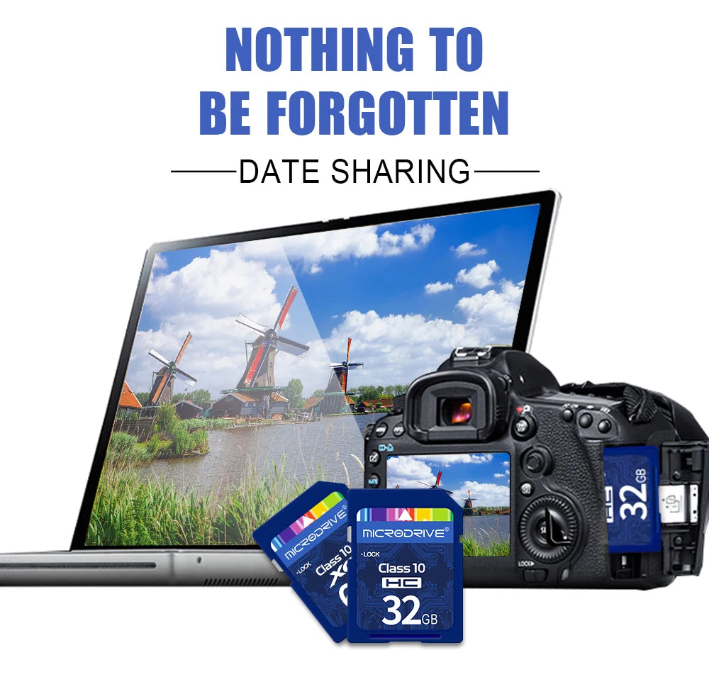Hochgeschwindigkeits-Class10-SD-Karte 32 GB SD-Karte 128 G 64 GB 32 GB 16 GB SD-Speicherkarte SD-Pendrive für Kamera-Microdrive
