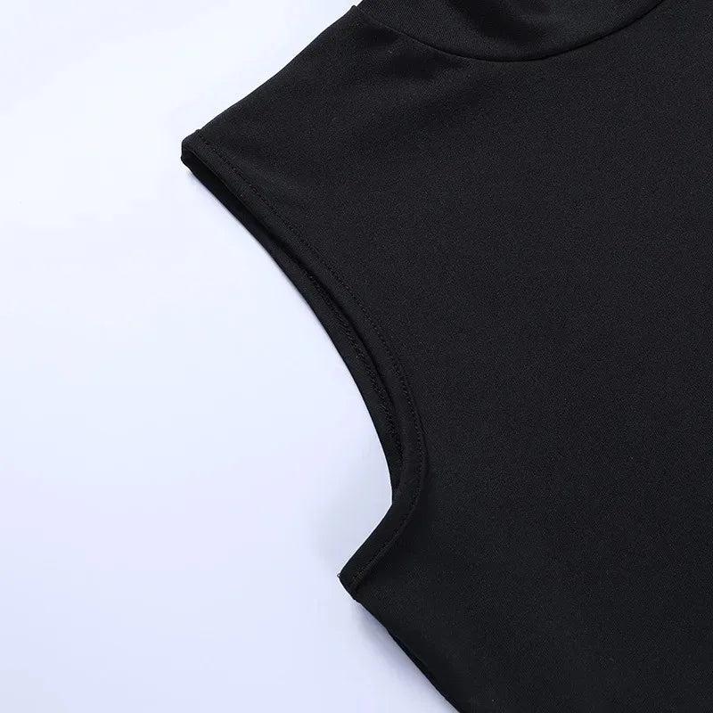 Elegant Black Sleeveless Bandage Sexy Dress for Women Club Party Backless Tank Dresses Skinny Fashion Summer 2025 Платье Женское