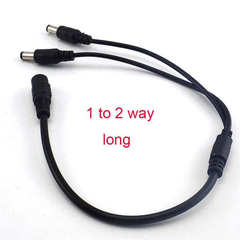 2.1*5.5mm 1 Buchse auf 2 3 4 5 8 Stecker DC-Stromverteilerkabel für CCTV-Überwachungskamera-Zubehör Netzteil 12V