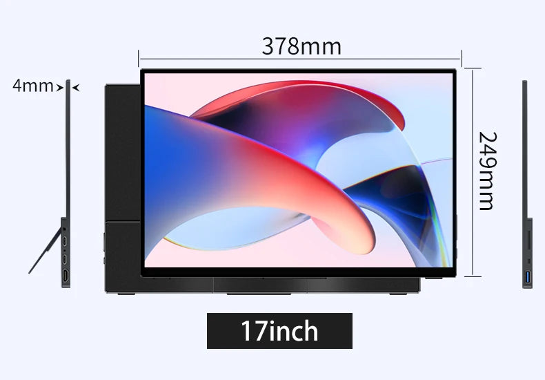 VCHANCE 16 Inch 2.5K Portable Monitor 16:10 2560*1600p 100%DCI-P3 500Nit Travel Second Gaming Display for Laptop Xbox Switch ps4