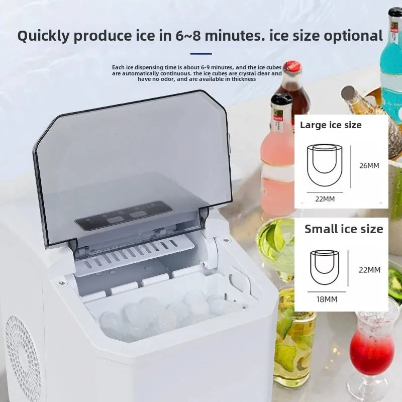 ice Machine Automatic mini electric Ice Cube Maker for Bar Home Kitchen Office 6Mins/9 Pcs Portable Ice Maker ice making Machine