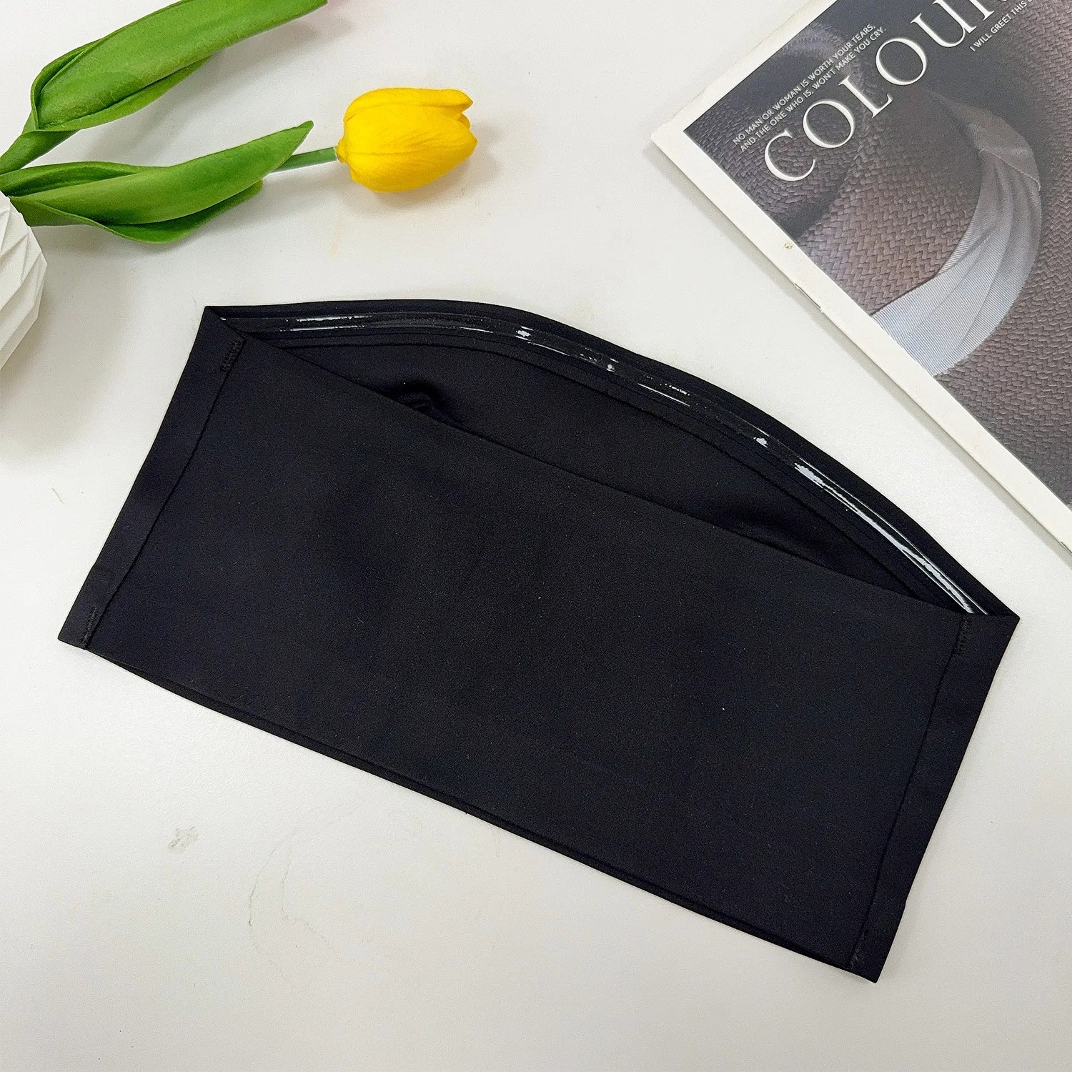 2025 Fashion Women Tube Tops Strapless Bra Black Skin Chest Wrap Bandeau Unlined Seamless Breathable Comfortable Underwear Tops