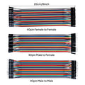 Dupont Line 20CM 40Pin Male to Male + Male to Female and Female to Female Jumper Wire Dupont Cable for Arduino DIY KIT
