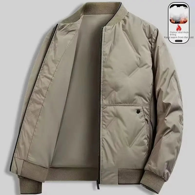 New autumn and winter baseball collar, men's fashionable and versatile cotton jacket, outer warm cotton jacket, baseball jacket,