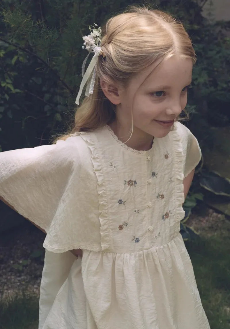2025 New Elegant Girl Dress LOU Exquisite Embroidery Children Princess Dress Flower Girls Party Dresses Summer Baby Costume