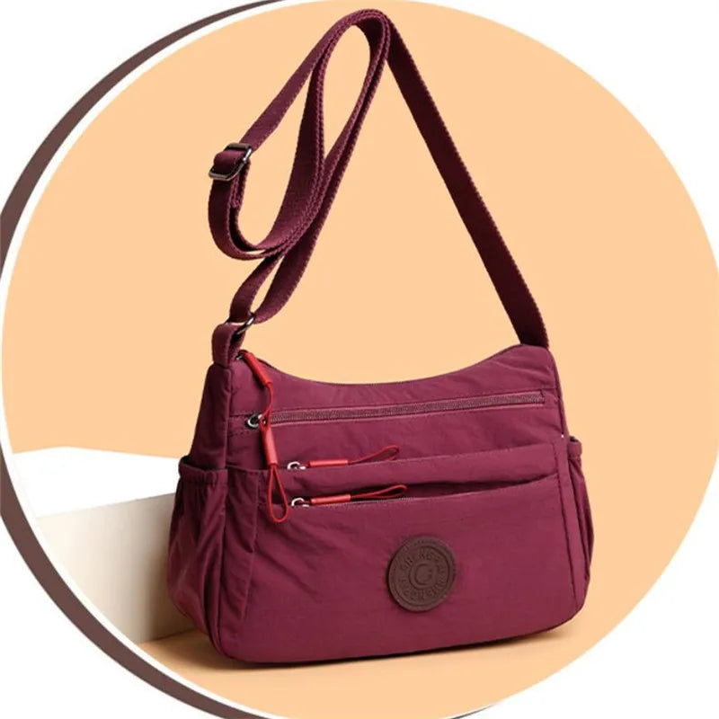 Multi-Layer Casual Crossbody Bag for Women, Solid Color Multi-Pocket, Versatile for Commuting, Travel, Shopping, Mother'S Gift
