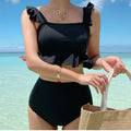 High Waist Women's Bikini Set Padded Ruffle Biquini Suit Two Pieces Swimwear Swimsuit High Quality Beach Suit 2023
