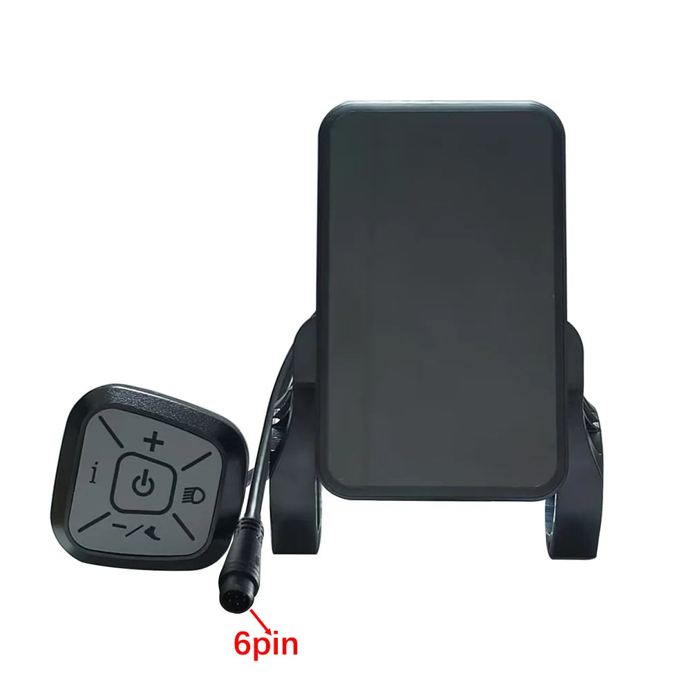 EBike-skermmeter Spoedbeheerpaneel YL81F 6Pen 36V 48V 52V Spoedmeter vir elektriese fiets-toebehore