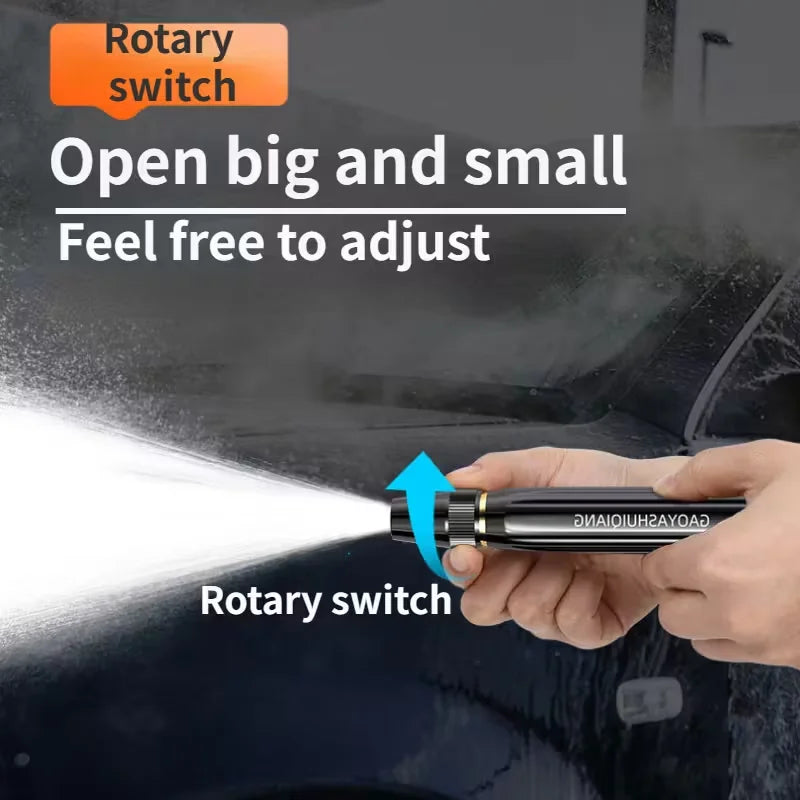 Portable High-Pressure Water Gun, 7 Spray Modes, Metal Alloy, Ergonomic Grip, Durable, Battery-Free, for Car Wash & Garden