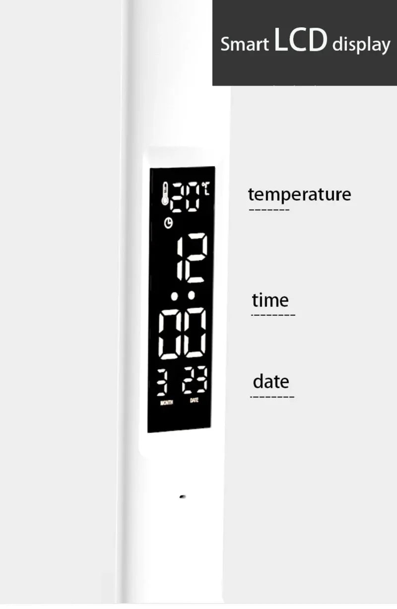 Folding Table Lamp USB Reading Touch Dimmable Eye Protection With Alarm Clock Thermometer LED Desk Lamp USB Charge Night Light