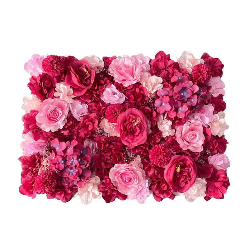 Silk Rose Flowers 3D Backdrop Wall Wedding Decoration Artificial Flower Wall Panel for Home Decor Backdrops Baby Shower