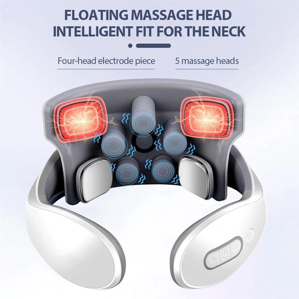 TENS Pulse Back Neck Massage 4 Models Electric Smart Shoulder Cervical Massager Muscle Beating Health Care Tool