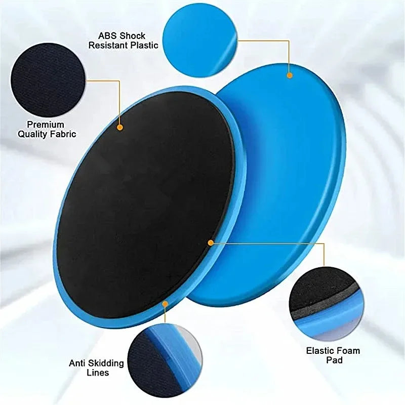 2pcs Gliding Discs Slider Fitness Disc Exercise Sliding Plate Abdominal Core Muscle Training Yoga Sliding Disc Fitness Equipment