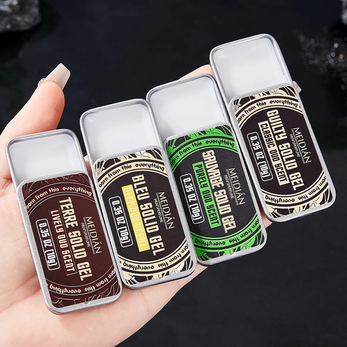 Perfume set, which can be applied on the wrist and neck, fresh smell, men's and women's portable refreshing solid perfume