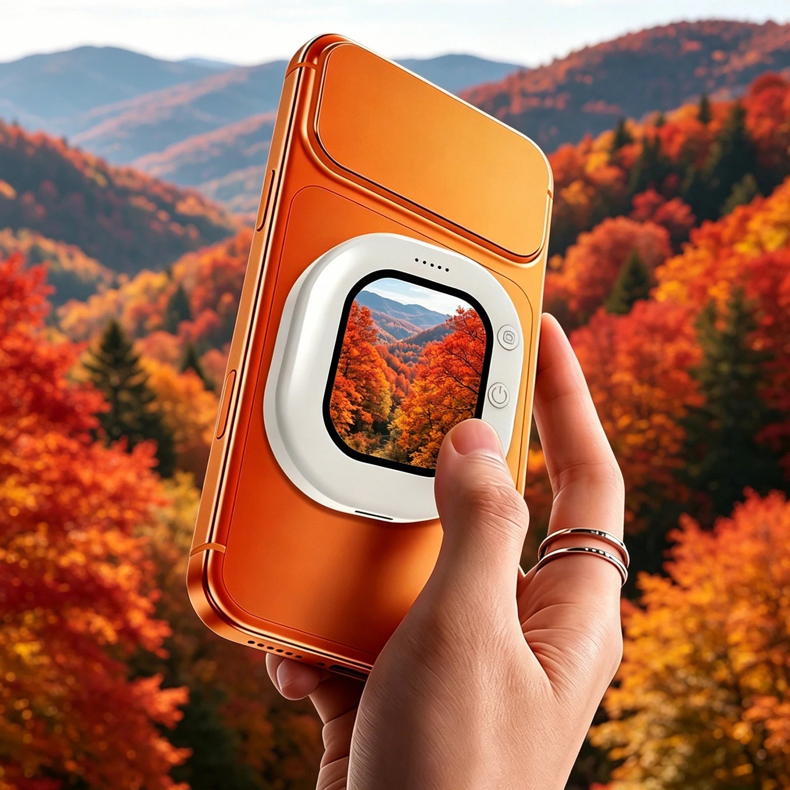 2026 Portable Smartphone Selfie Screen Casting Device for Phone Rear Camera Wireless Selfie Vlog Live Monitor for iPhone Android