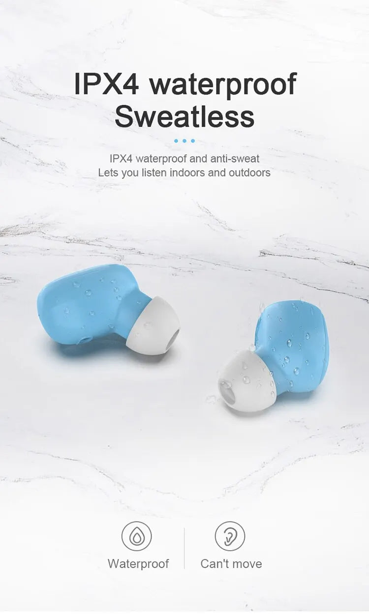 TWS Headset HiFi Stereo Wireless Earphones Sport Music Bluetooth 5.1 Headphones Noise-Canceling Earbuds For iPhone Xiaomi Huawei