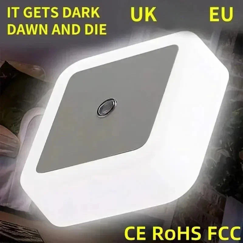 1/6PCS Wireless LED Night Light Sensor Light EU/UK Night lights Larger Aperture For Children Room Bedroom Decoration Lighting
