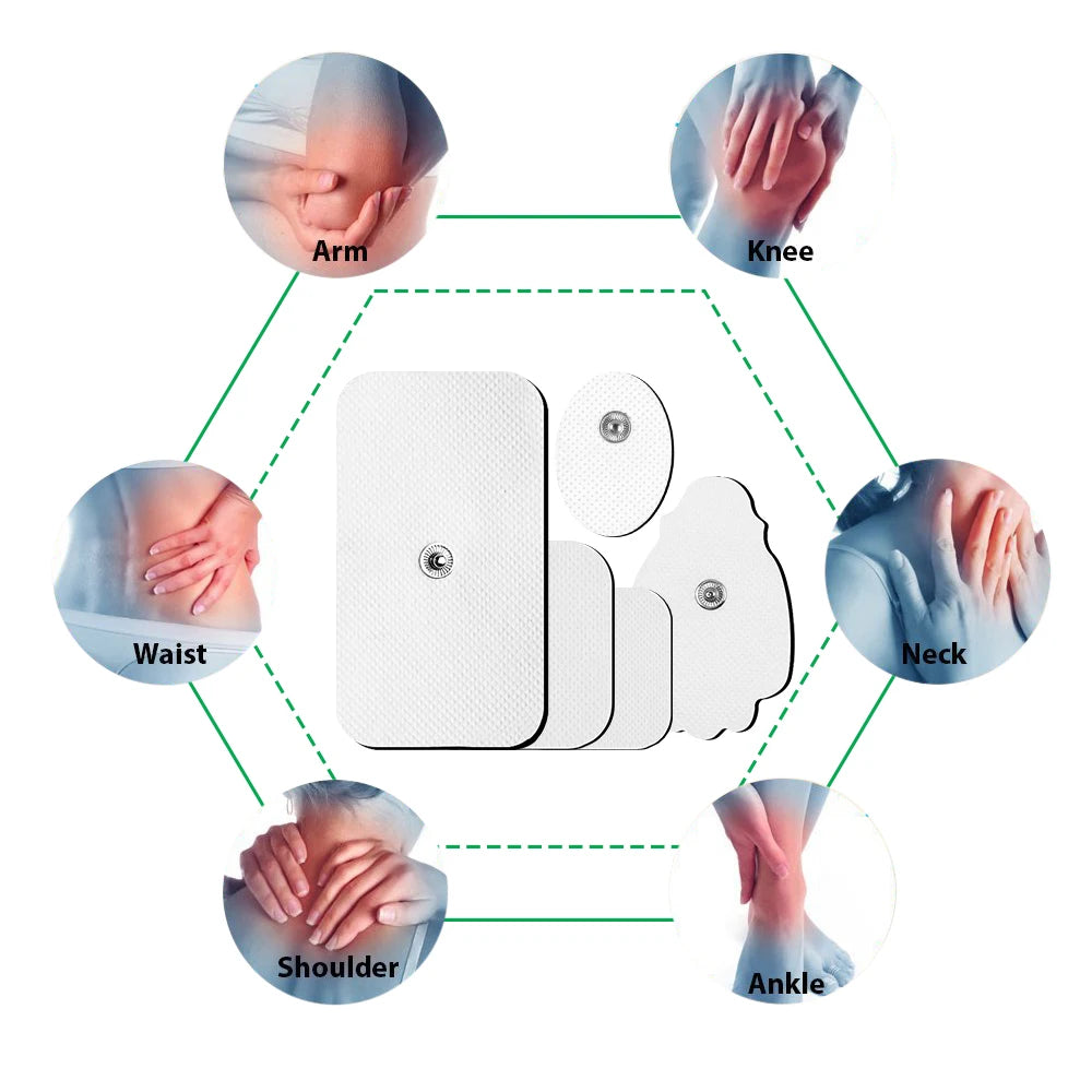 Electrostimulation Patches Tens Electrode Pads  for EMS Muscle Stimulator Electric Massager Replacement Conductive Gel Sticker