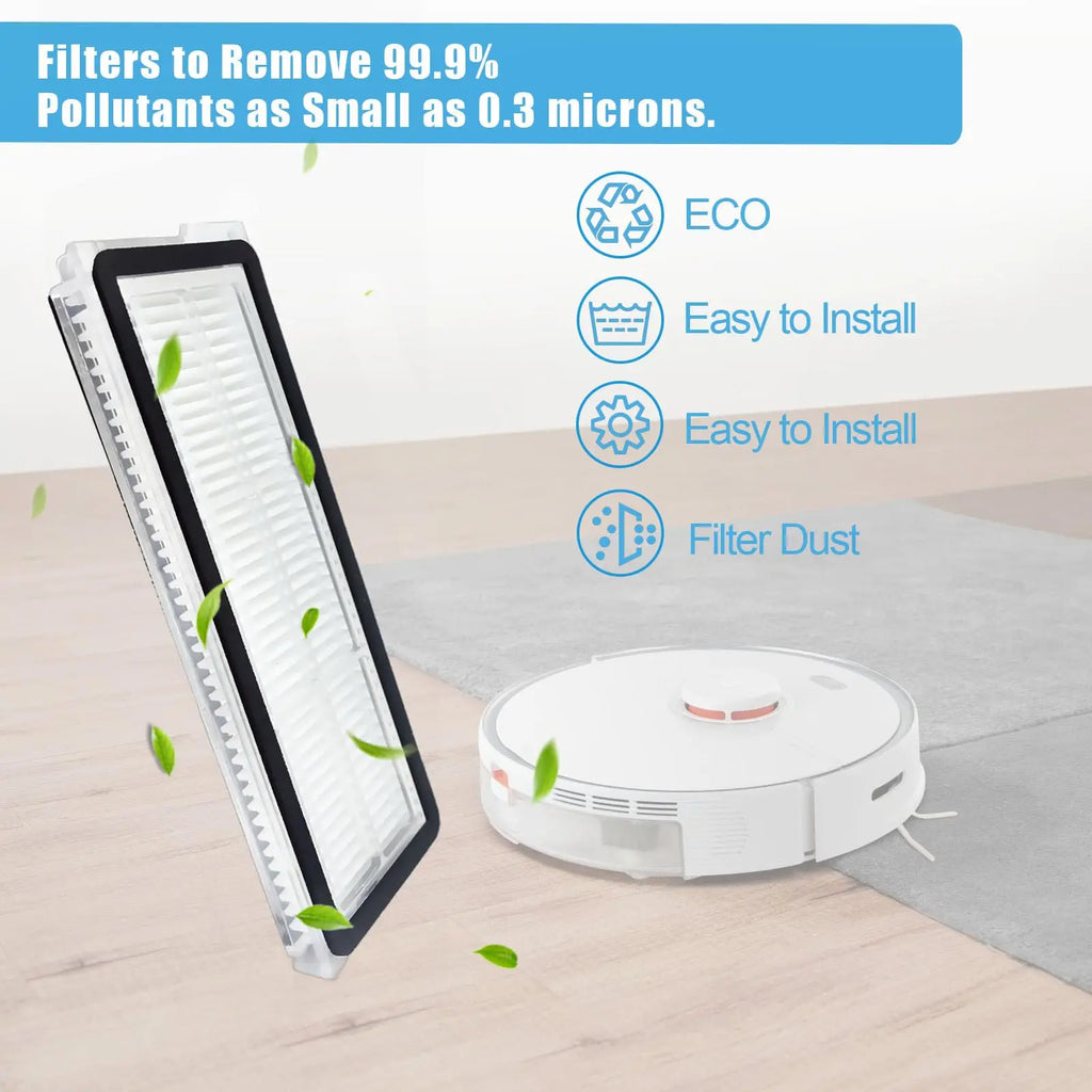 HEPA Filter for Roborock Qrevo S/Qrevo Pro/Qrevo Plus/Qrevo MaxV/Qrevo Curv/Qrevo Curve/Qrevo Edge Robot Vacuum Cleaner