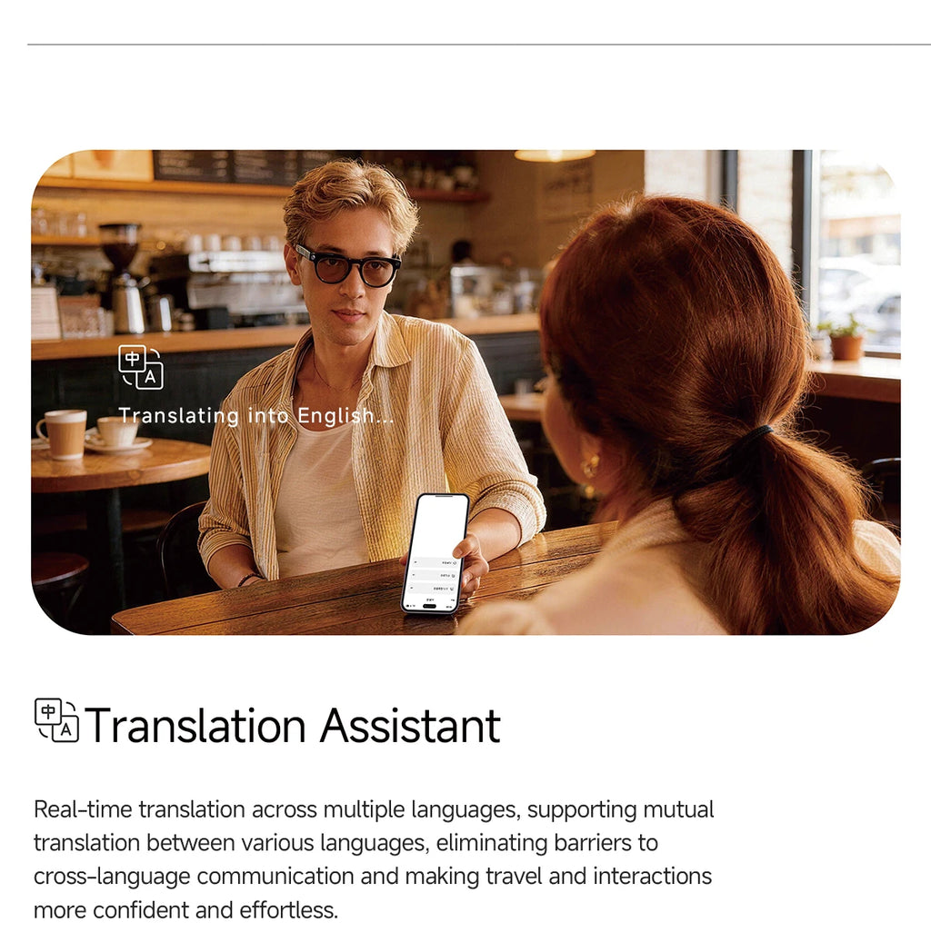 2026 New Smart Glasses 800W Take Pictures Record Al Translation WIFI Transmission AI Recognition GPT 2000MAH Music Smart Glasses