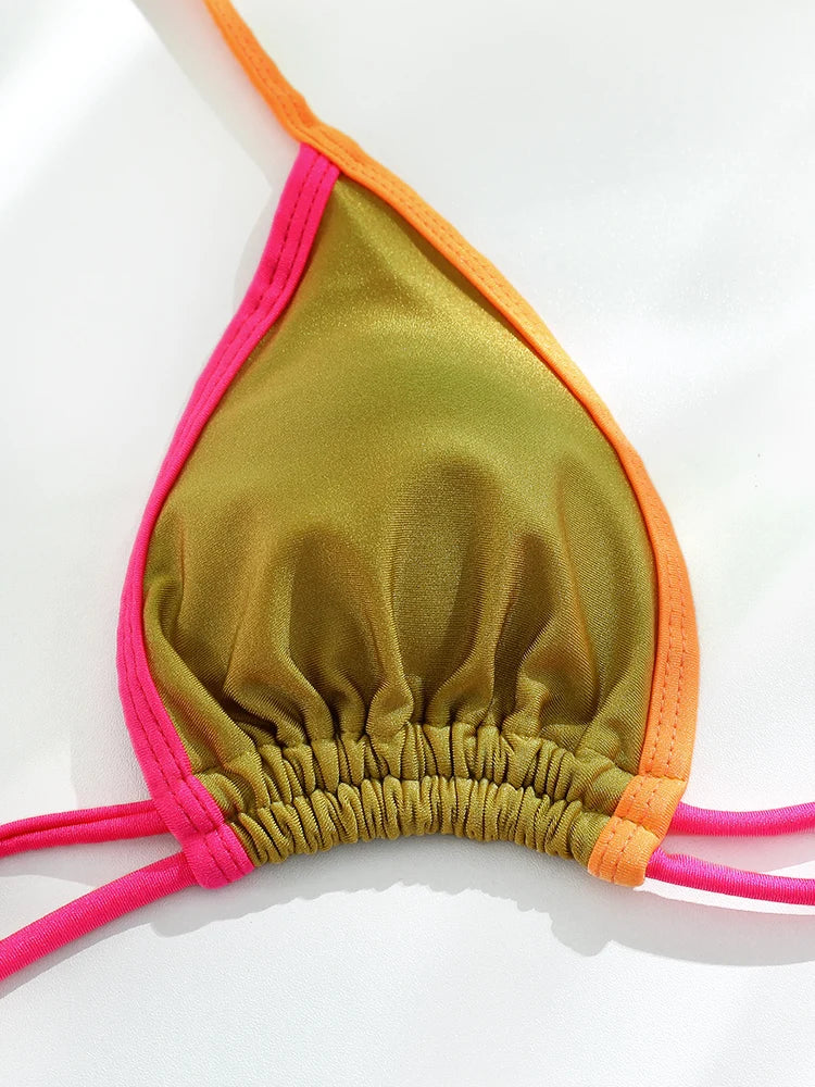 ZRTAK Sexy Bikini Sets Women Swimwear Bikinis Thongs Swimsuit Female Biquinis Bathing Suit Bandage Beachwear Two Piece Bikinis