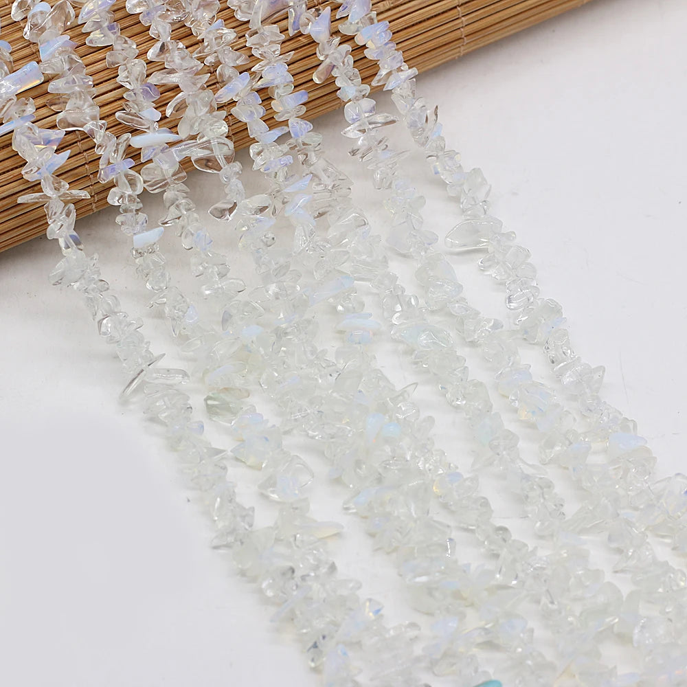 40cm Natural Blue Turquoises Stone Irregular Chips Gravel Loose Beads for Women Bracelet Jewelry Accessories Size 3x5-4x6mm