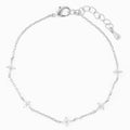 Shiny Plated 18k Gold Shiny Zircon Blue Flower Bracelet for Women Girl Korean Temperament Exquisite Jewelry Gifts