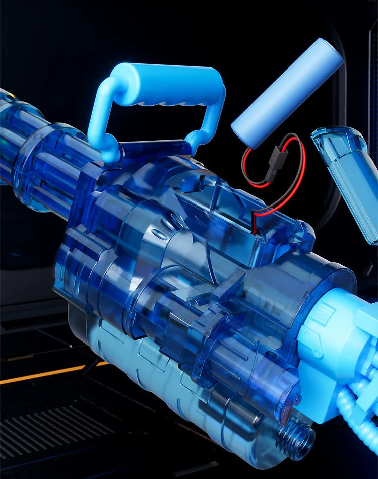 Electric Gatling LED Light Water Gun High-Speed Continuous Burst Rotating Summer Outdoor Beach Pool Party shooting Toy Gift