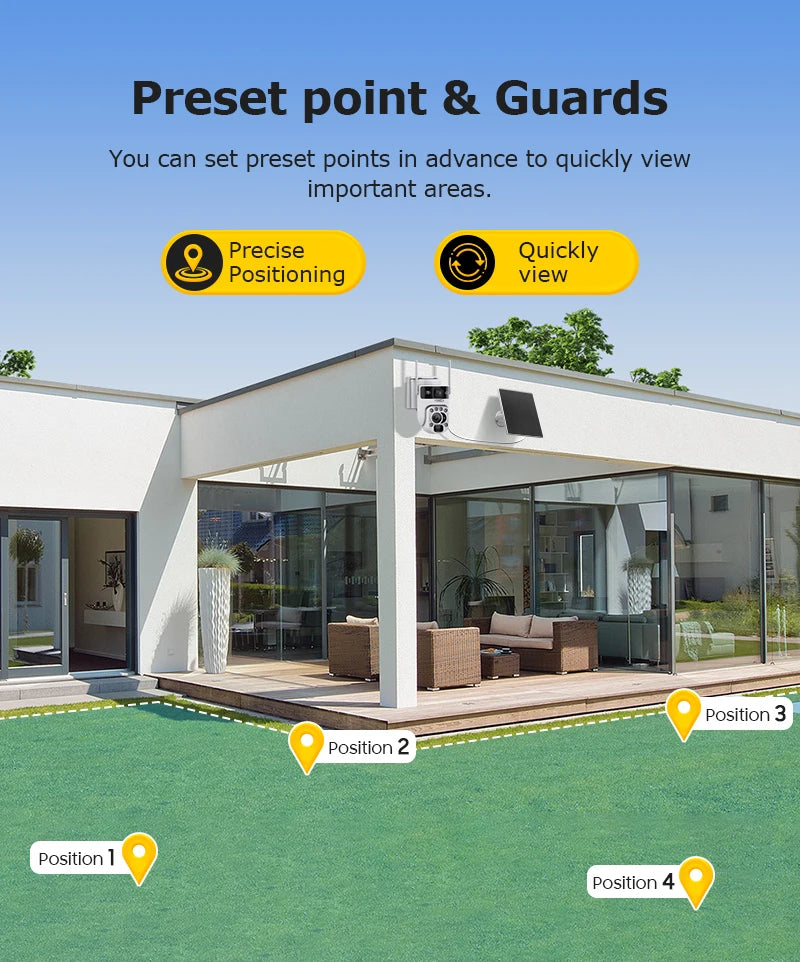 12MP 50X Zoom Dual Lens 4G SIM Solar Camera WIFI Outdoor Surveillance PTZ Human Detection Recording Security Night Vision Camera