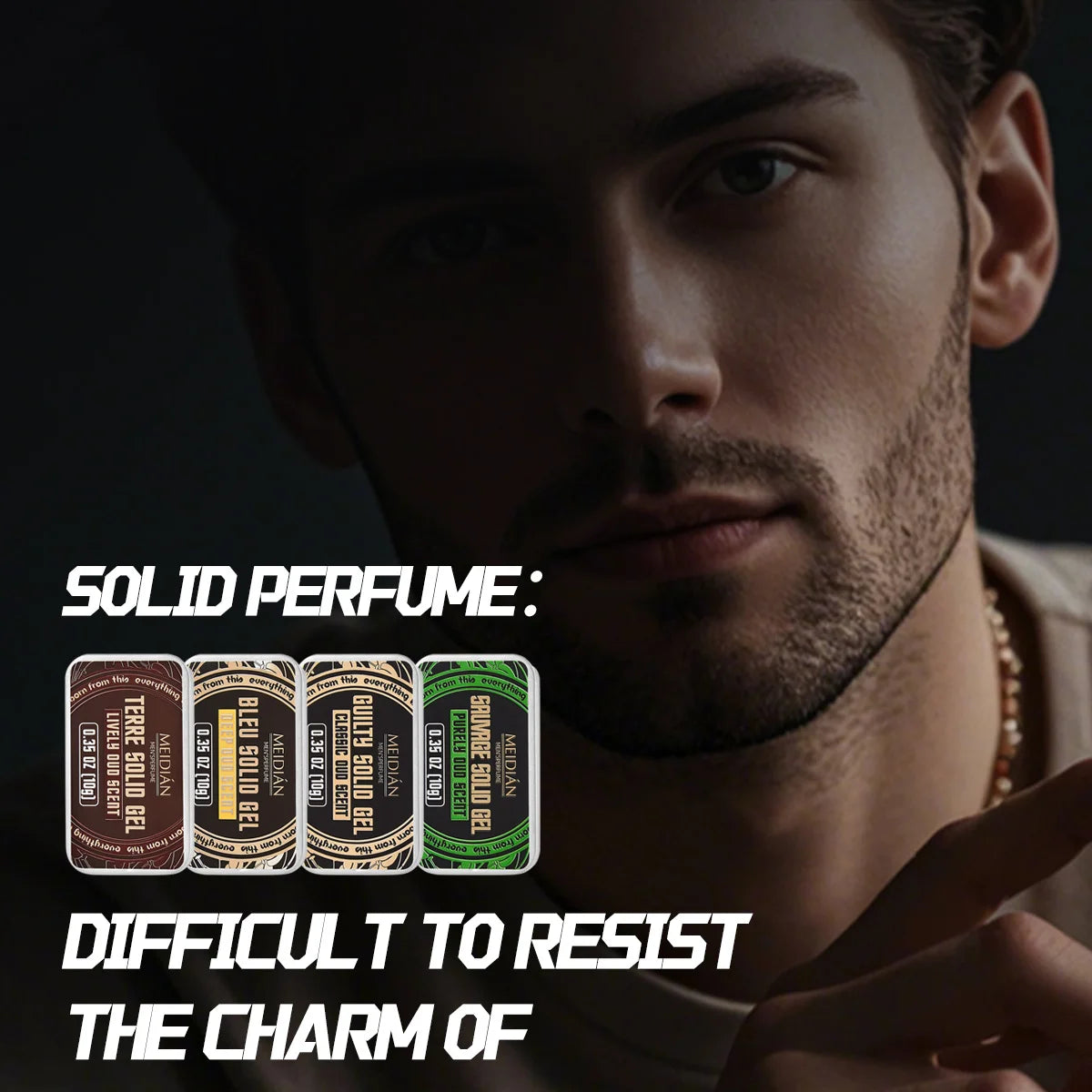 Perfume set, which can be applied on the wrist and neck, fresh smell, men's and women's portable refreshing solid perfume