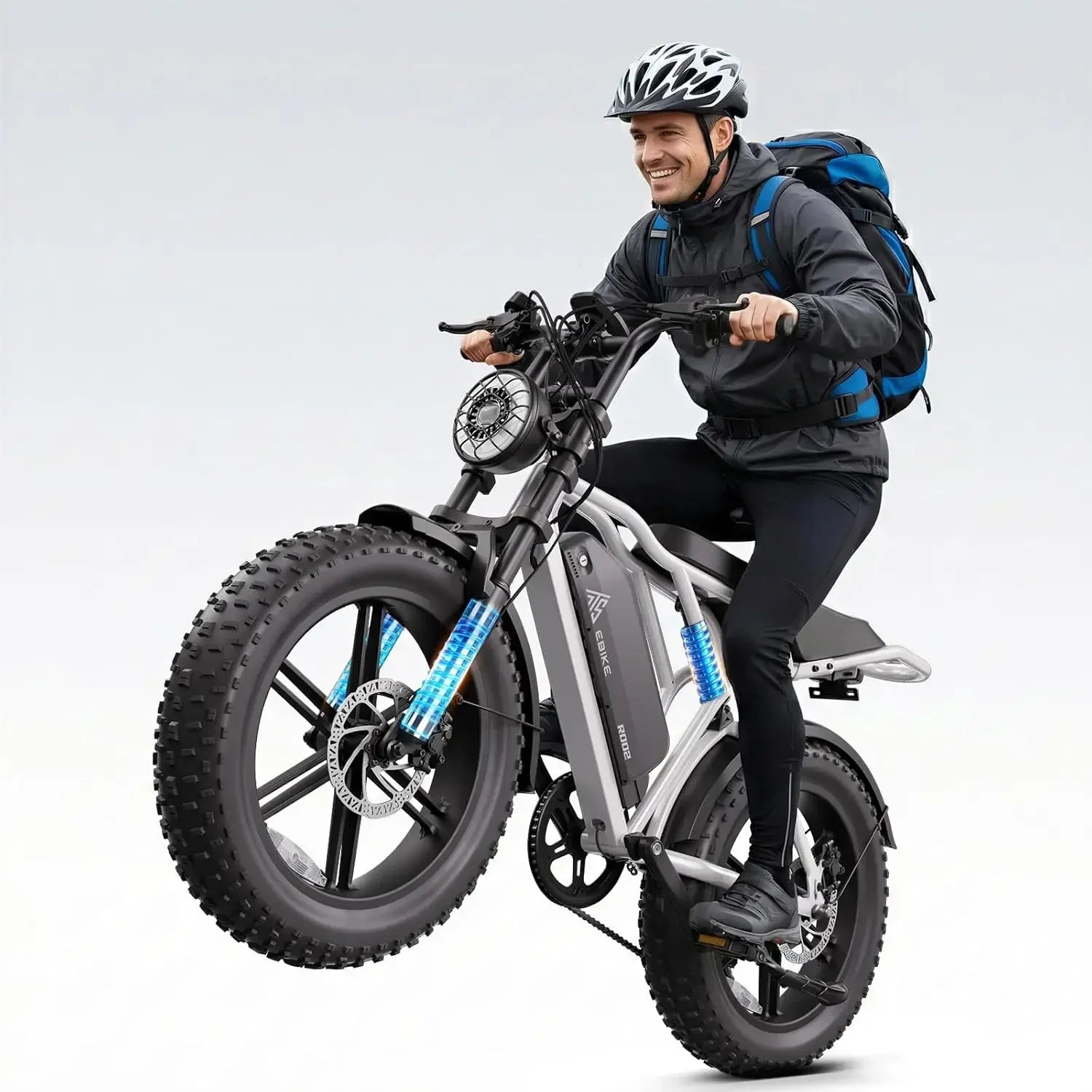 TST Electric Bike for Adult, Up to 28 MPH and 60/100 Miles Long Range E Bike, 20" Fat Tire E-Bike, 1500W Peak, Customized