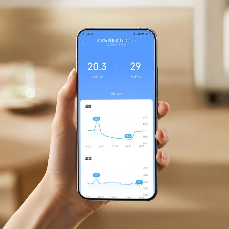 2025 XIAOMI Mijia Smart Temperature Humidity Sensor 3 MINI Bluetooth Electric Digital Hygrometer Humidity Meter For Mi Home APP