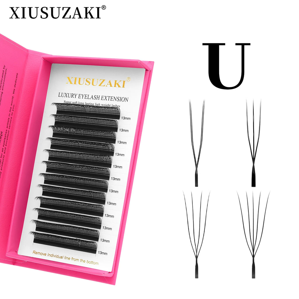 XIUSUZAKI  U-Shaped YY 3D 4D 5D W Eyelash Extensions New Style U/W Lashes Extension Mink Premade Volume Fans False Eyelashes