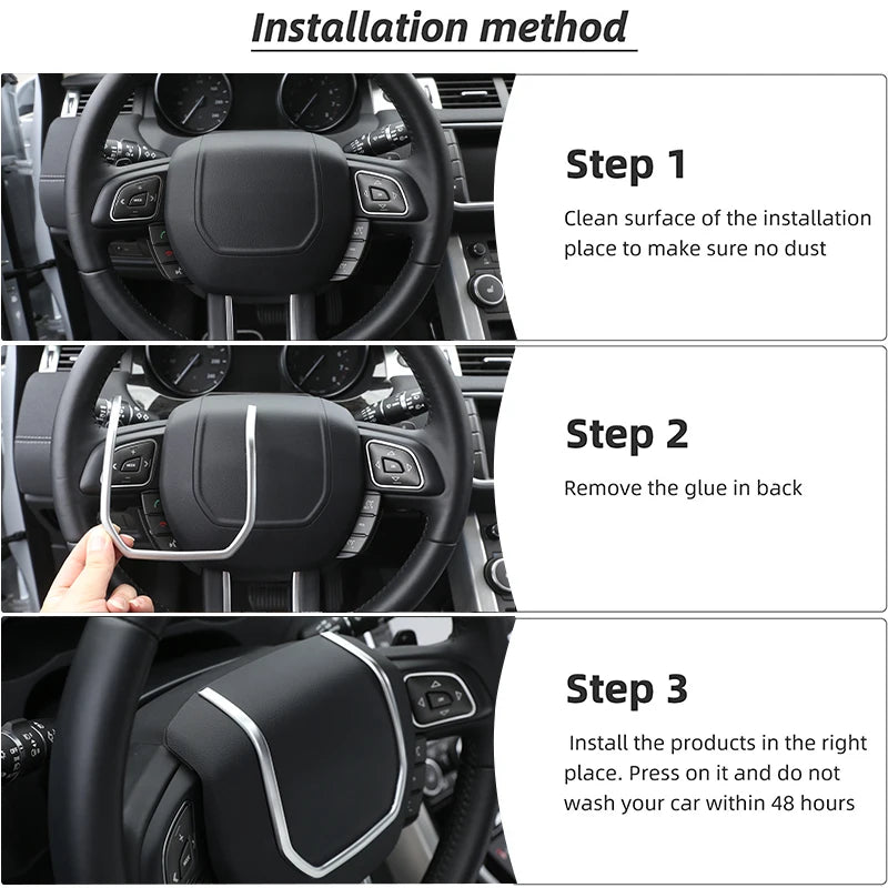 For Land Rover Range Rover Evoque 2012-2018 ABS Chrome Interior Kit Dashboard Center Console Gear Shift Panel Cover Trim Sticker