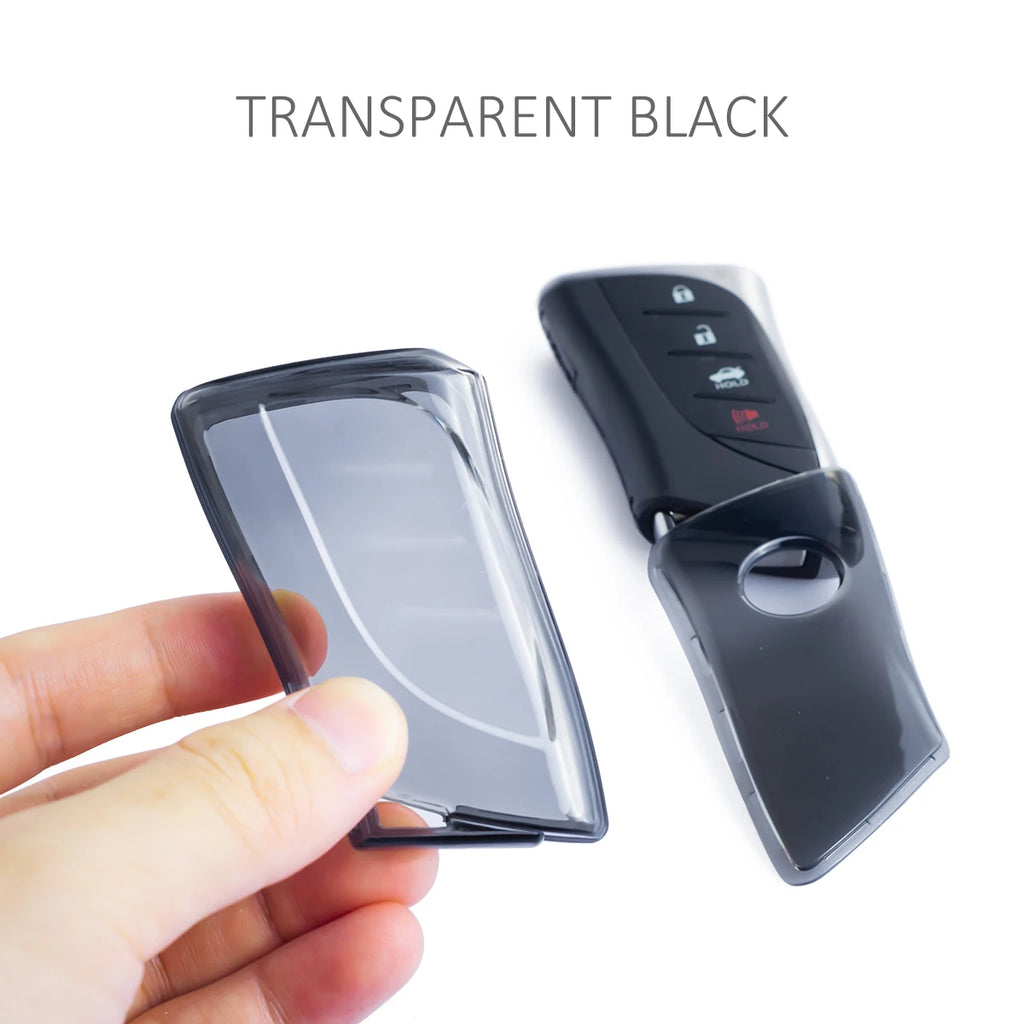 Slim Car Key Fob Case Cover Keychain For Lexus ES LS NX RX UX TX GX RZ LX 250 250h 300h 300e 350 450h 500 550 Black Transparent