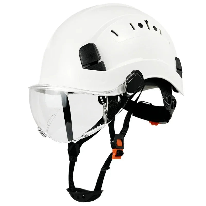 Safety Helmet With Goggles Men's Construction Hard Hat High Quality ABS Protective Helmets Work Cap For Working Climbing Riding
