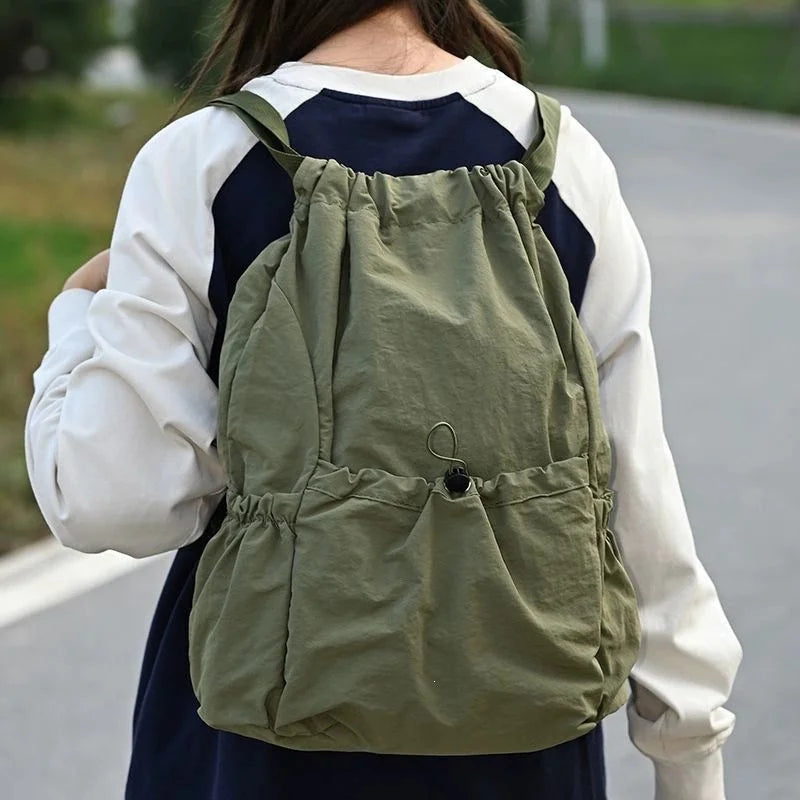 Foldable Drawstring Drawstring Backpack,Lightweight and Easy To Store,Essential for Short Distance Travel and Outdoor Activities