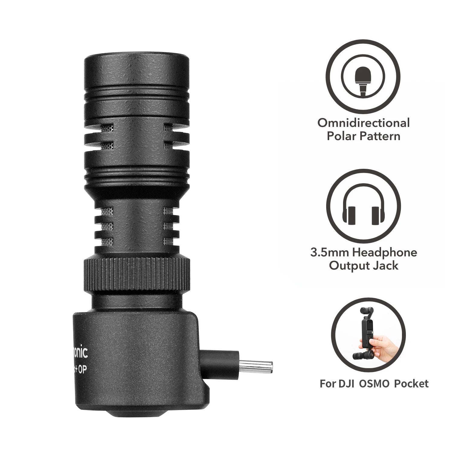 Saramonic SmartMic + Di/UC Type-C Directional Microphone with Foam Windscreen for IOS iPhone 13 11 7 7 plus Android Smartphones