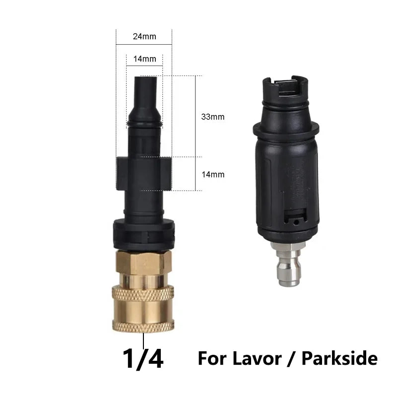 High pressure Water Gun Adapter For Lavor Parkside To Quick Connect 1/4" Washer Parts Spray Nozzle 4000 PSI