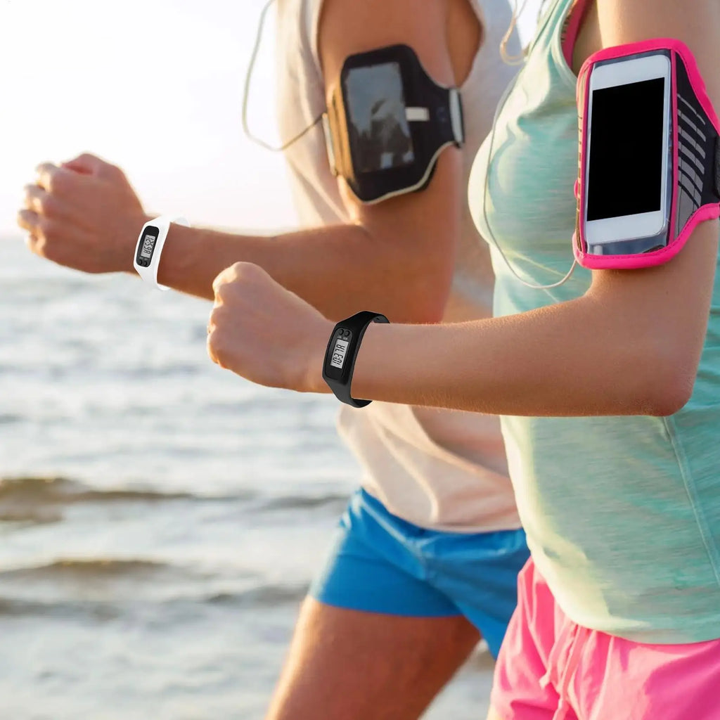 Pedometer Wristband Watch With LCD Display Lightweight Fitness Calorie Count For Daily Travel Commute Walking Running