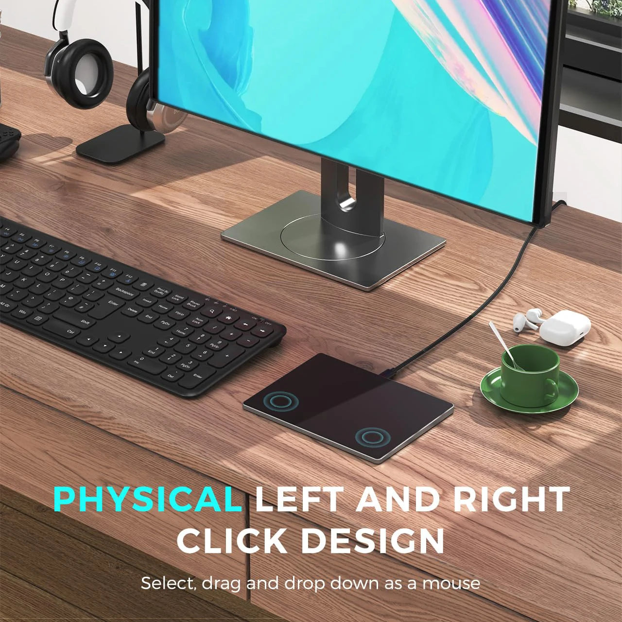 Trackpad: Wired, USB-C, Aluminum Mouse Pad Works with Windows 10/11