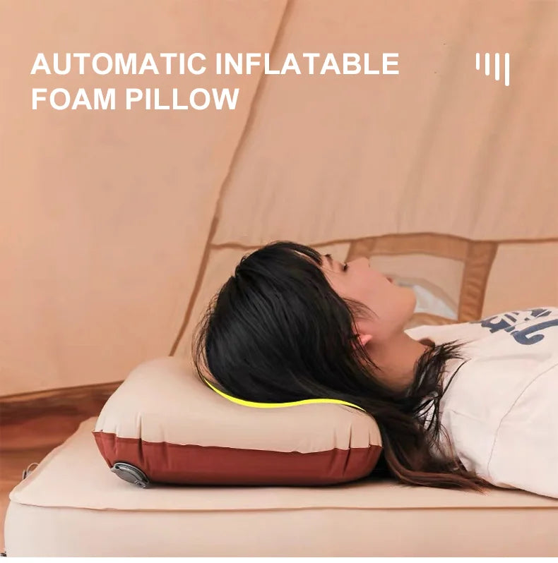 Westtune Camping Pillow Portable Self Inflating Sleeping Pillow 3D Ultralight Sponge Compact Pillow Outdoor Travel Neck Pillow