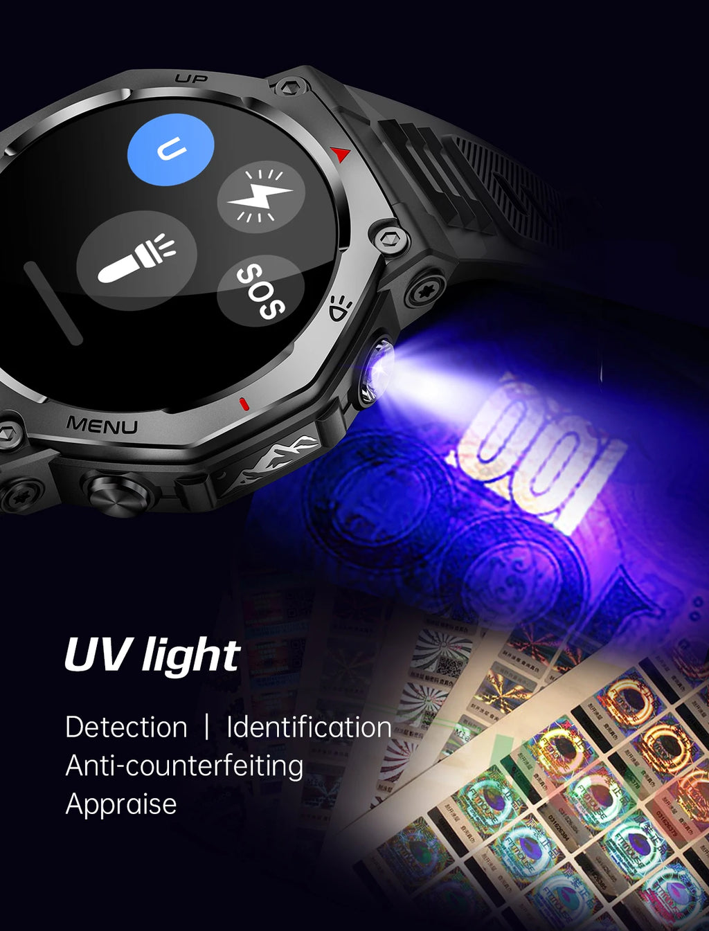 Smartwatch for iPhone Andriod,wireless call dialing,sports mode,incoming call and message push,fitness tracker,health monitoring