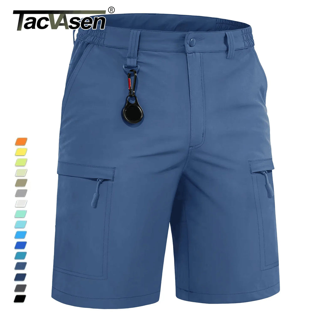 TACVASEN Summer Moisture Wicking Casual Shorts Mens Cargo Work Shorts Running Jogging Sports Bottoms Nylon Rip-Stop Short Pants