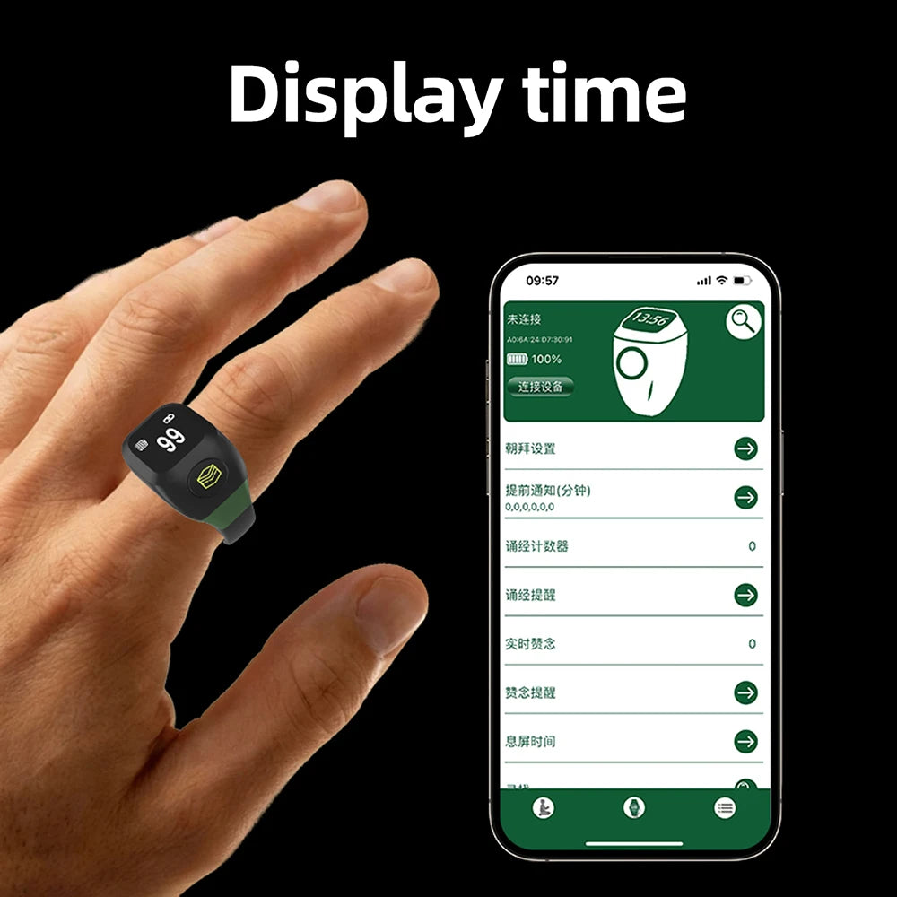 Smart APP Ring Counter OLED Display Portable Digital Display Counter Bluetooth Counting Ring Rechargeable Finger Counter