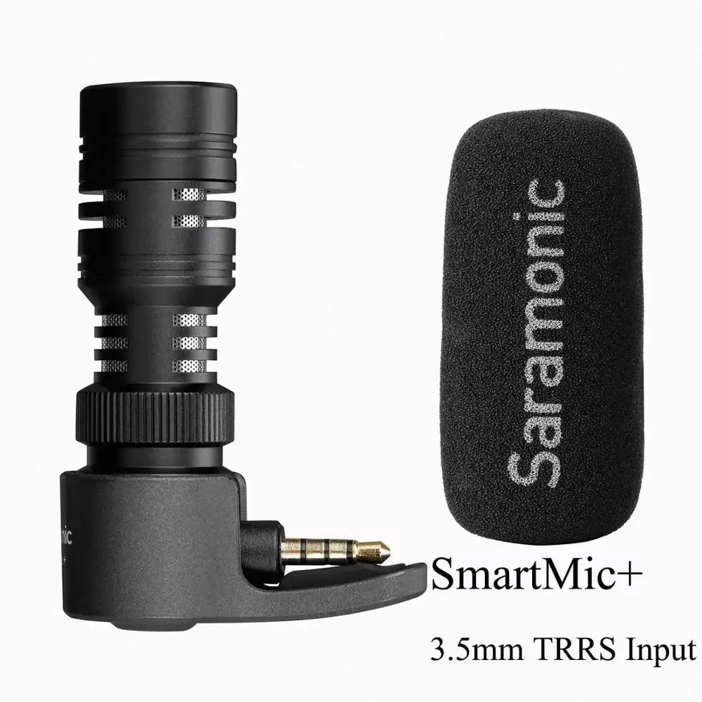 Saramonic SmartMic + Di/UC Type-C Directional Microphone with Foam Windscreen for IOS iPhone 13 11 7 7 plus Android Smartphones