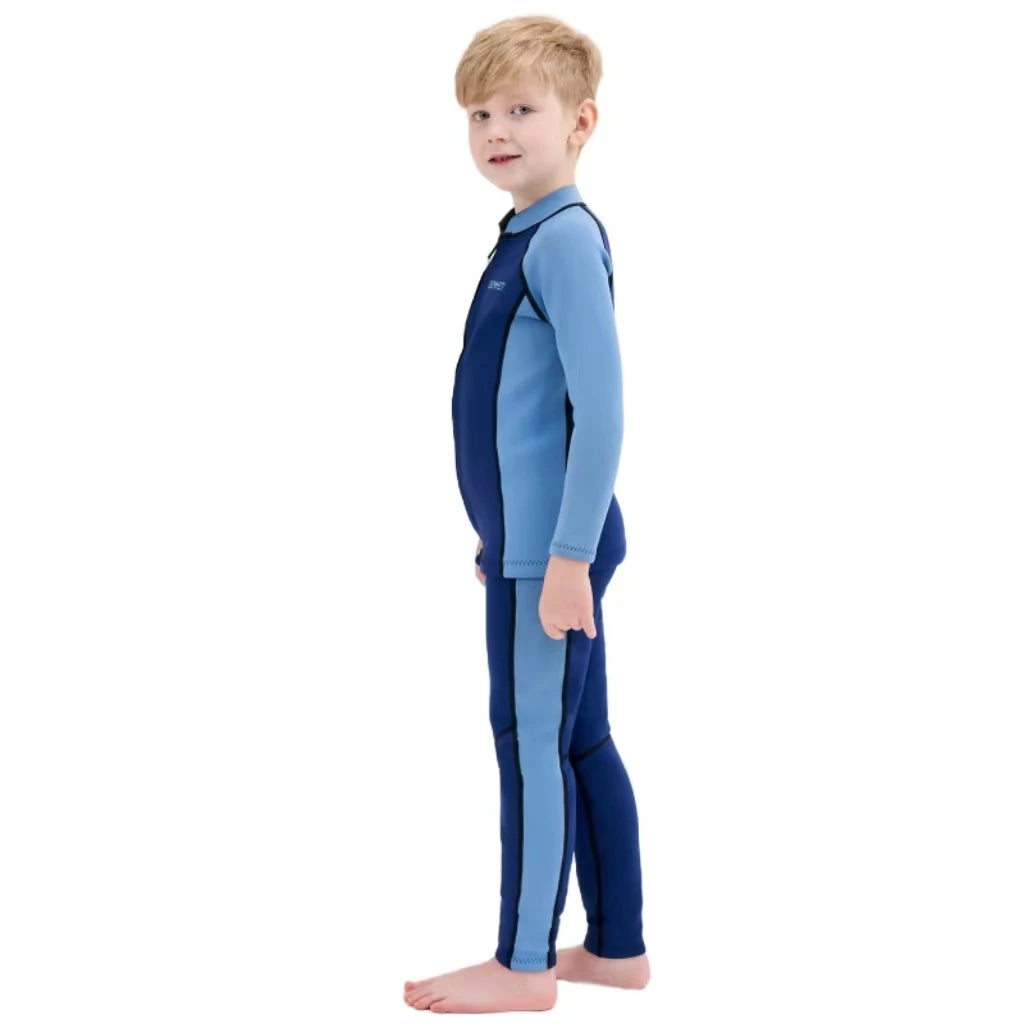 Kids Neoprene Diving Surfing Suit Split Long Sleeve Wetsuit Girls Thick Swimsuit Boys Rash Guards Swimwear Keep Warm Clothes